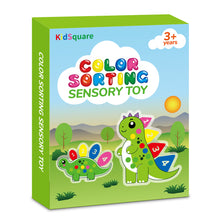 Load image into Gallery viewer, 2 Pcs Color Sorting Sensory Toys for Toddlers, Fine Motor Skills Game for Kids, Color Matching Counting Toys, Preschool Learning Activities Calm Down Dinosaur Montessori Toys for Boys Girls Ages 3+