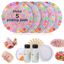 Load image into Gallery viewer, Picky Fidget Pad Kit, Make 10 Picking Pads in A Set, Sensory Anti Skin Picking Fidget Toys for Anxiety, DIY Making Kit for Silicone Picky Party Pad and Beads Bracelet, 6+ Kids, Adults