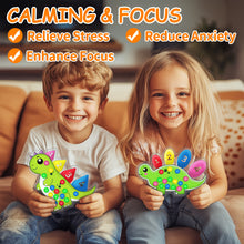 Load image into Gallery viewer, 2 Pcs Color Sorting Sensory Toys for Toddlers, Fine Motor Skills Game for Kids, Color Matching Counting Toys, Preschool Learning Activities Calm Down Dinosaur Montessori Toys for Boys Girls Ages 3+