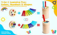 Load image into Gallery viewer, Learning Toys for Toddlers 1-3, Color Sorting Sensory Toys, Montessori Toys for 2 Year Old, Shape Sorters for Toddlers 1-3, Educational Toys for 2 Year Old