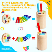 Load image into Gallery viewer, Learning Toys for Toddlers 1-3, Color Sorting Sensory Toys, Montessori Toys for 2 Year Old, Shape Sorters for Toddlers 1-3, Educational Toys for 2 Year Old