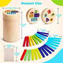 Load image into Gallery viewer, Learning Toys for Toddlers 1-3, Color Sorting Sensory Toys, Montessori Toys for 2 Year Old, Shape Sorters for Toddlers 1-3, Educational Toys for 2 Year Old