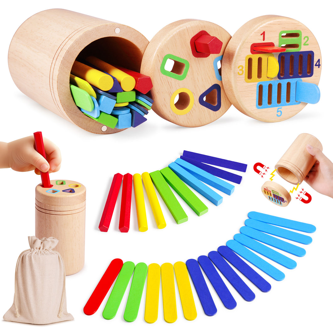 Learning Toys for Toddlers 1-3, Color Sorting Sensory Toys, Montessori Toys for 2 Year Old, Shape Sorters for Toddlers 1-3, Educational Toys for 2 Year Old