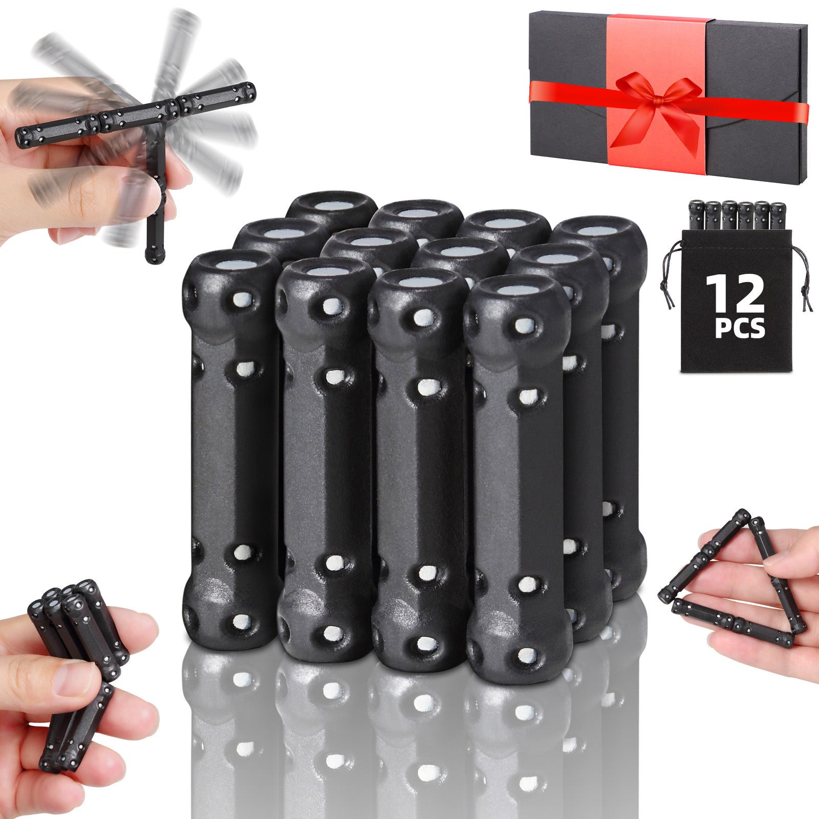 12 Pack Fidget Toys Adults, Magnet Fidget, Anxiety Relief Items, Autism Toys for Adults, Cool Gadgets for Men and Women